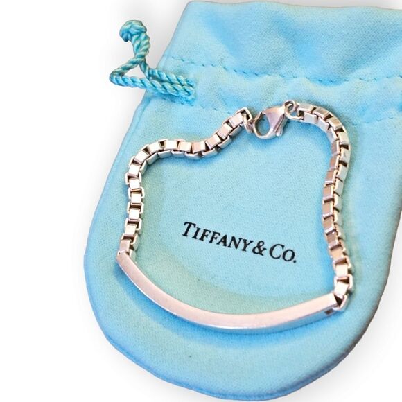 Tiffany & Co. Sterling Silver 925 2004 Venetian Link I.D. 7" Bracelet - Picture 7 of 15